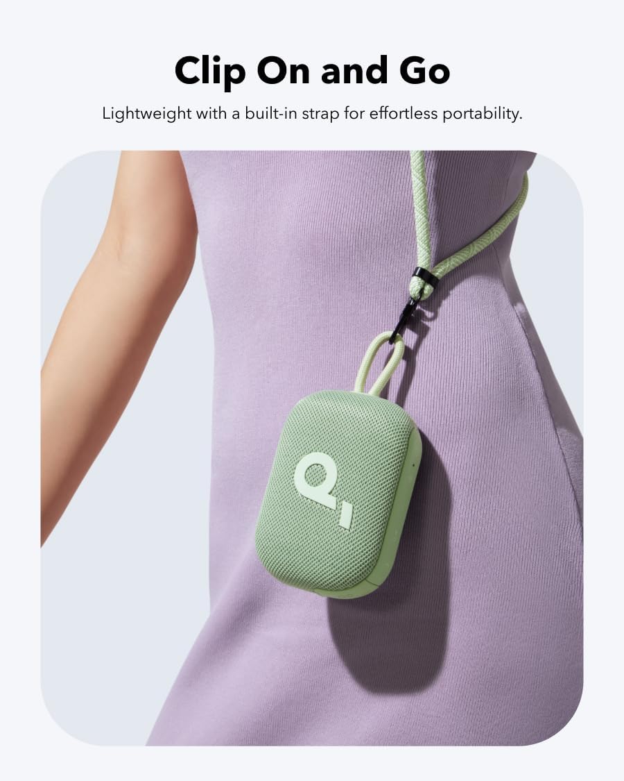 soundcore Select 4 Go Bluetooth Shower Speaker by Anker, IP67 Waterproof/Dustproof, Portable Wireless Speaker, 20H Playtime, Floatable, Powerful Sound, Electronics for Outdoor/Home/Office/Travel-Green