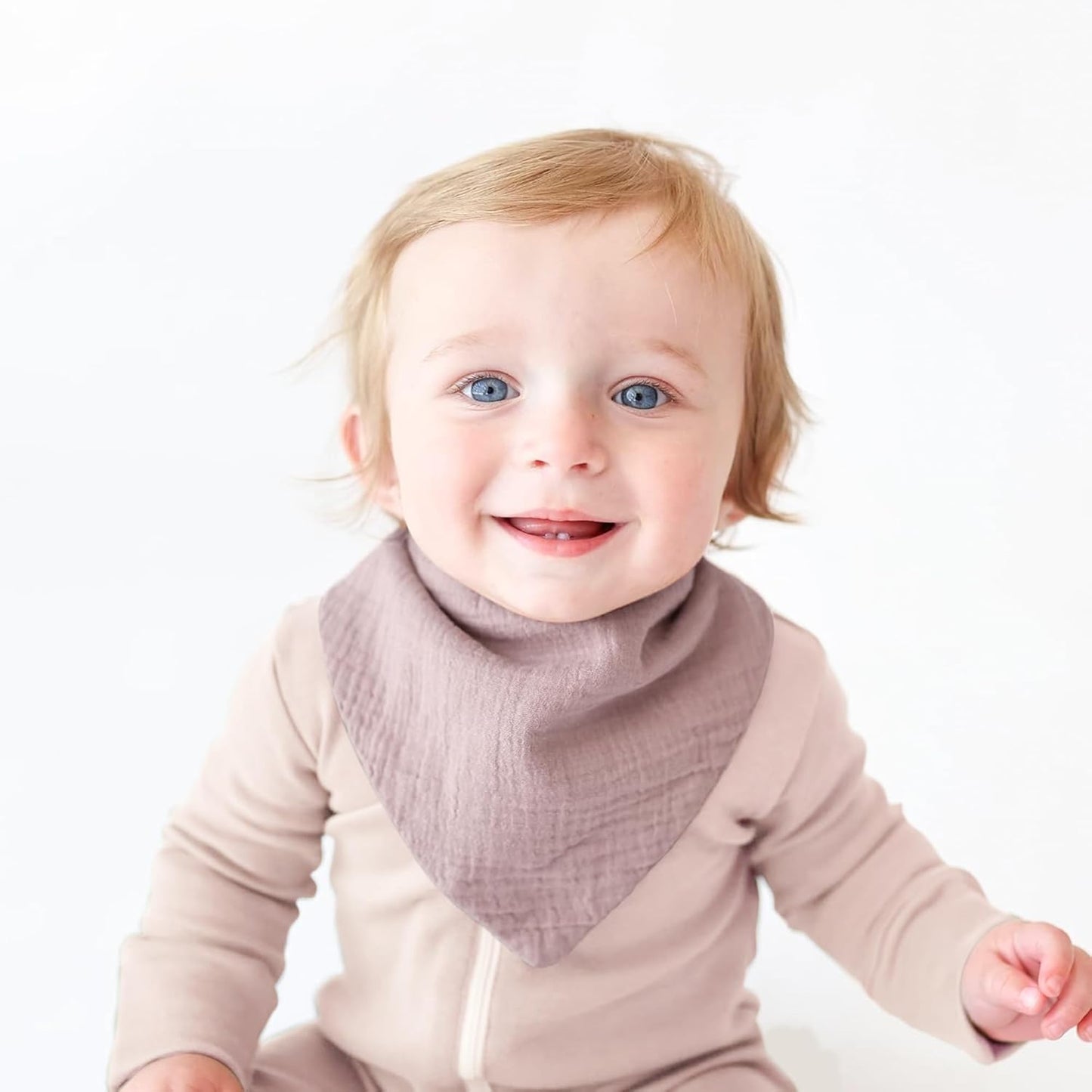 Konssy Muslin Baby Bibs 10 Pack Baby Bandana Drool Bibs 100% Cotton for Unisex Boys and Girls, Soft Absorbent Set for Teething and Drooling