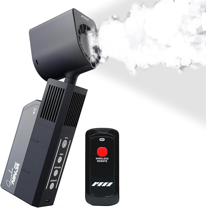 PMI SmokeNINJA PRO HAZER KIT - Portable Fog Machine with Bluetooth, 3rd Gen Haze Nozzle for Cinematic & Studio Use - Perfect for Cinematography, Photography, and Events (PRO HAZER KIT)