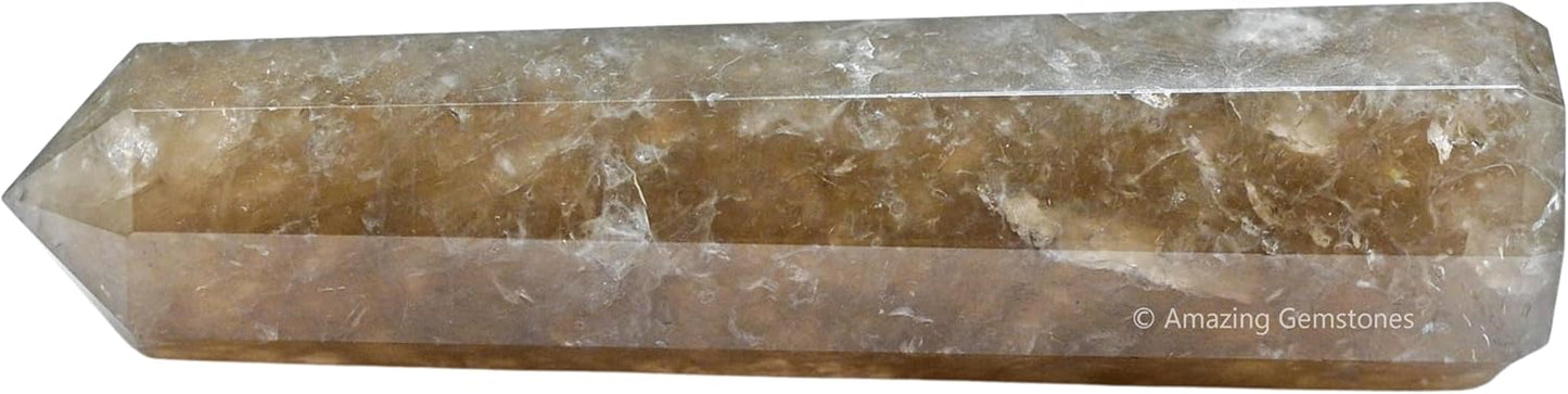 Amazing Gemstone Smoky Quartz Crystal Towers - Natural Healing Crystal Point Obelisk for Reiki Healing and Crystal Grid (3 Inch)