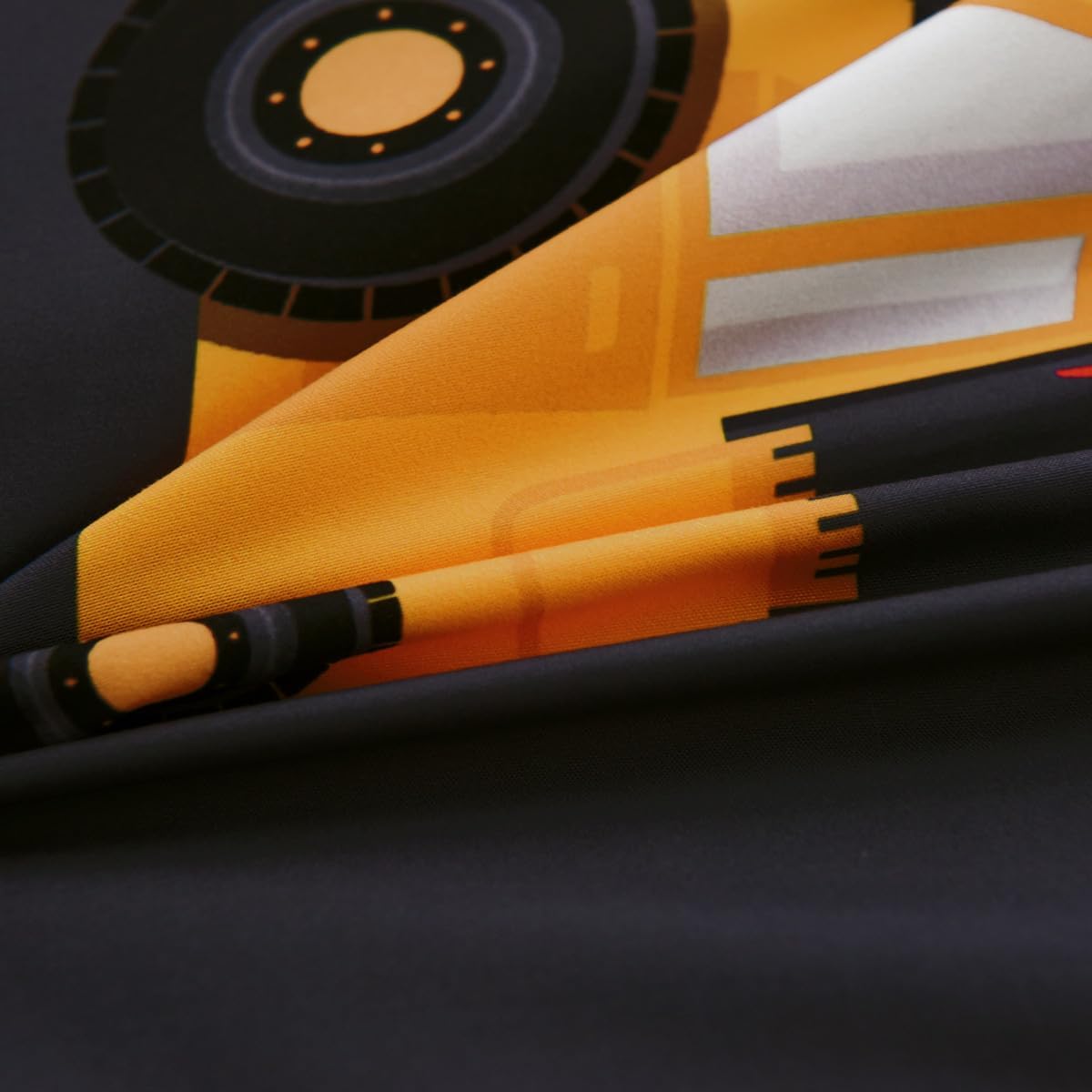 NTBED 4 Pieces Construction Toddler Bedding Set for Baby Boys, Truck Vehicles Excavator Cars Printed, Includes Comforter, Flat Sheet, Fitted Sheet and Pillowcase,Black