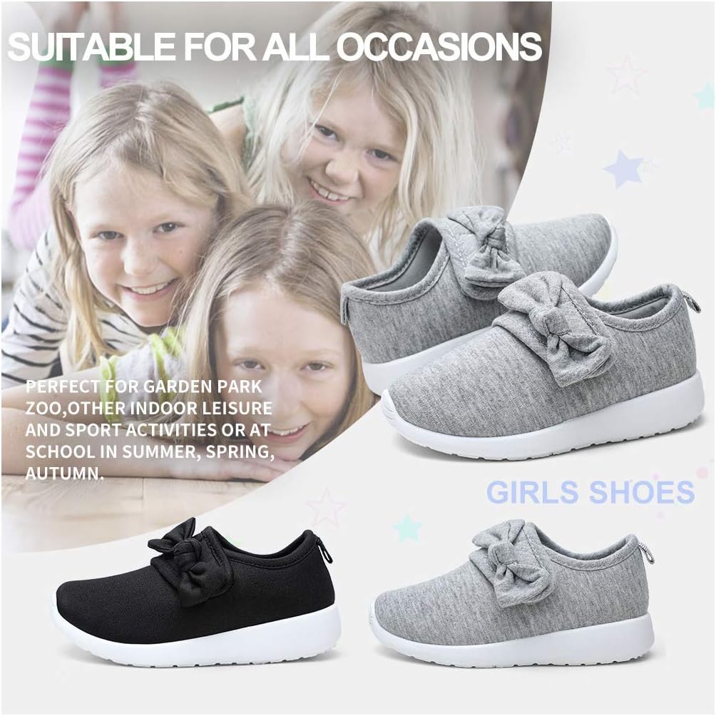 nerteo Toddler Girl Shoes Lightweight Slip On Sneakers for Kids