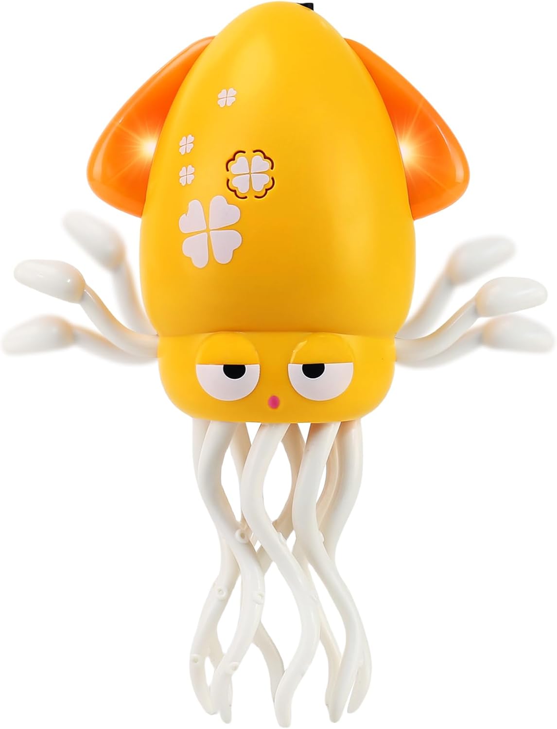 USB Rechargeable Dancing Octopus Baby Toy - Electric Crawling & Tummy Time Toy, Magical Musical Squid, Birthday for Kids Ages 1 2 3 4 5 6, Boys & Girls (Yellow)