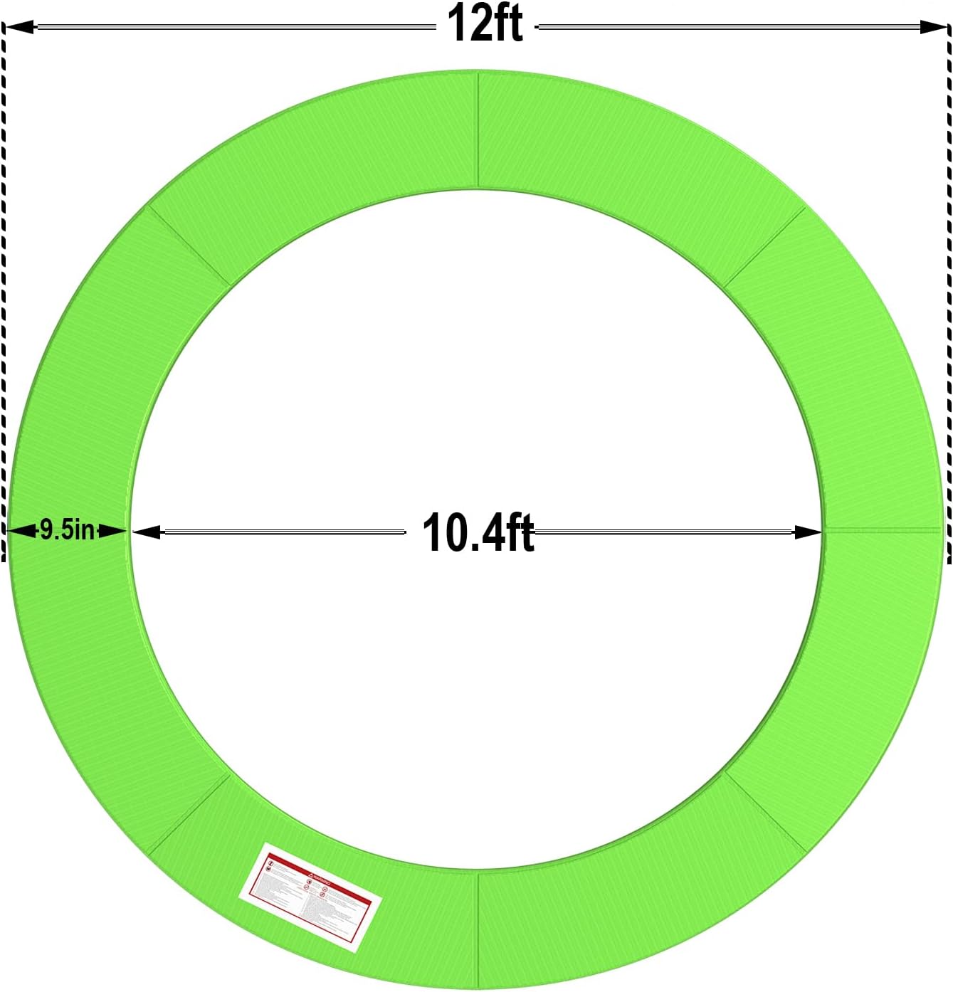 LANGXUN Universal Trampoline Repalcement Safety Pad, 8ft 10ft 12ft 14ft 15ft 16ft Waterproof Surround Spring Foam Cover for Round Frame