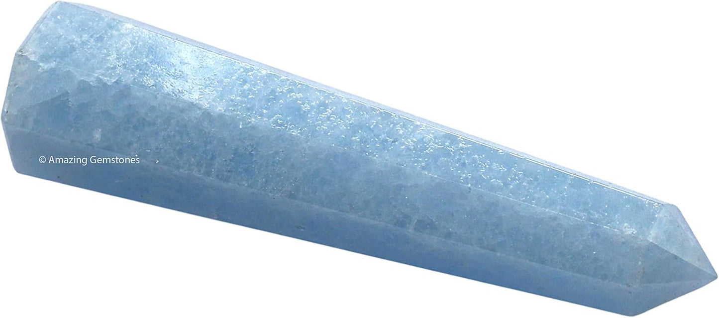 Amazing Gemstone Blue Calcite Celestite Crystal Towers ~ Natural Healing Crystal Point Obelisk for Reiki Healing and Crystal Grid (2" to 3" Inch)