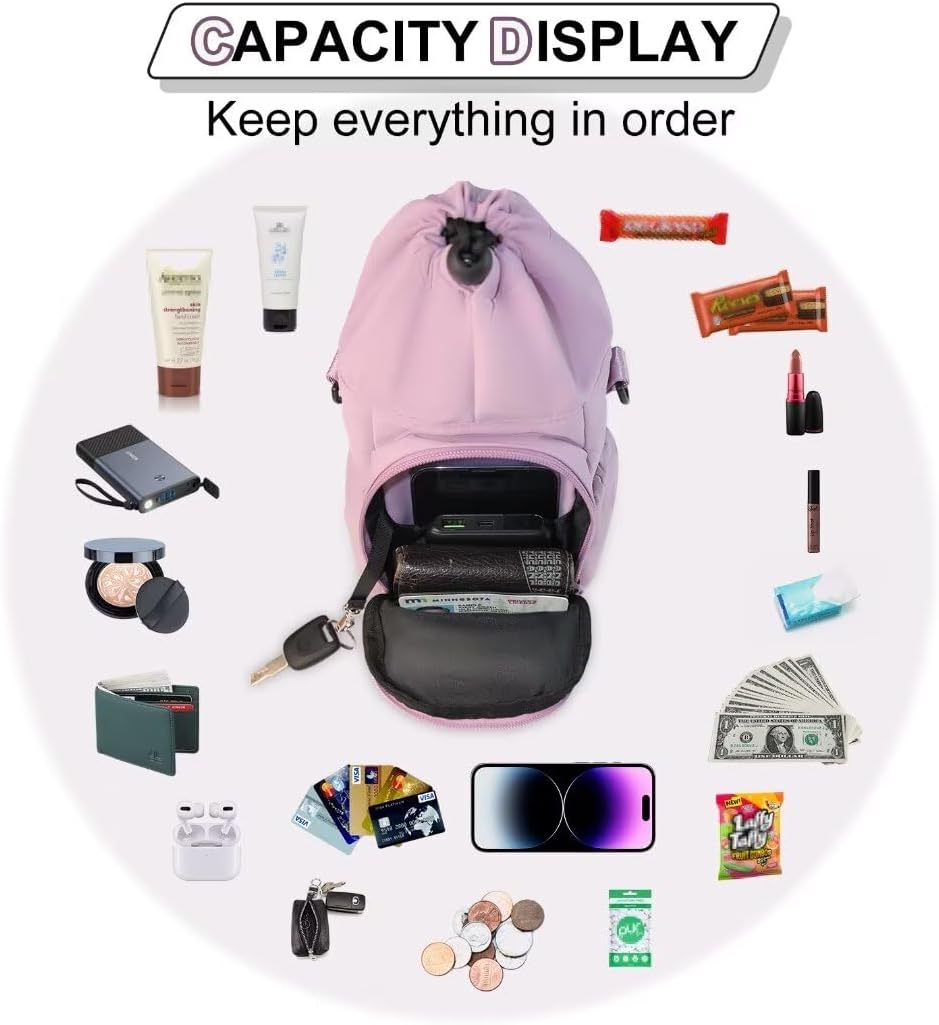 Water Bottle Holder with Strap, 4 Big Pockets with Compartment, 24oz/32oz/40oz Crossbody Water Bottle Carrier Bag