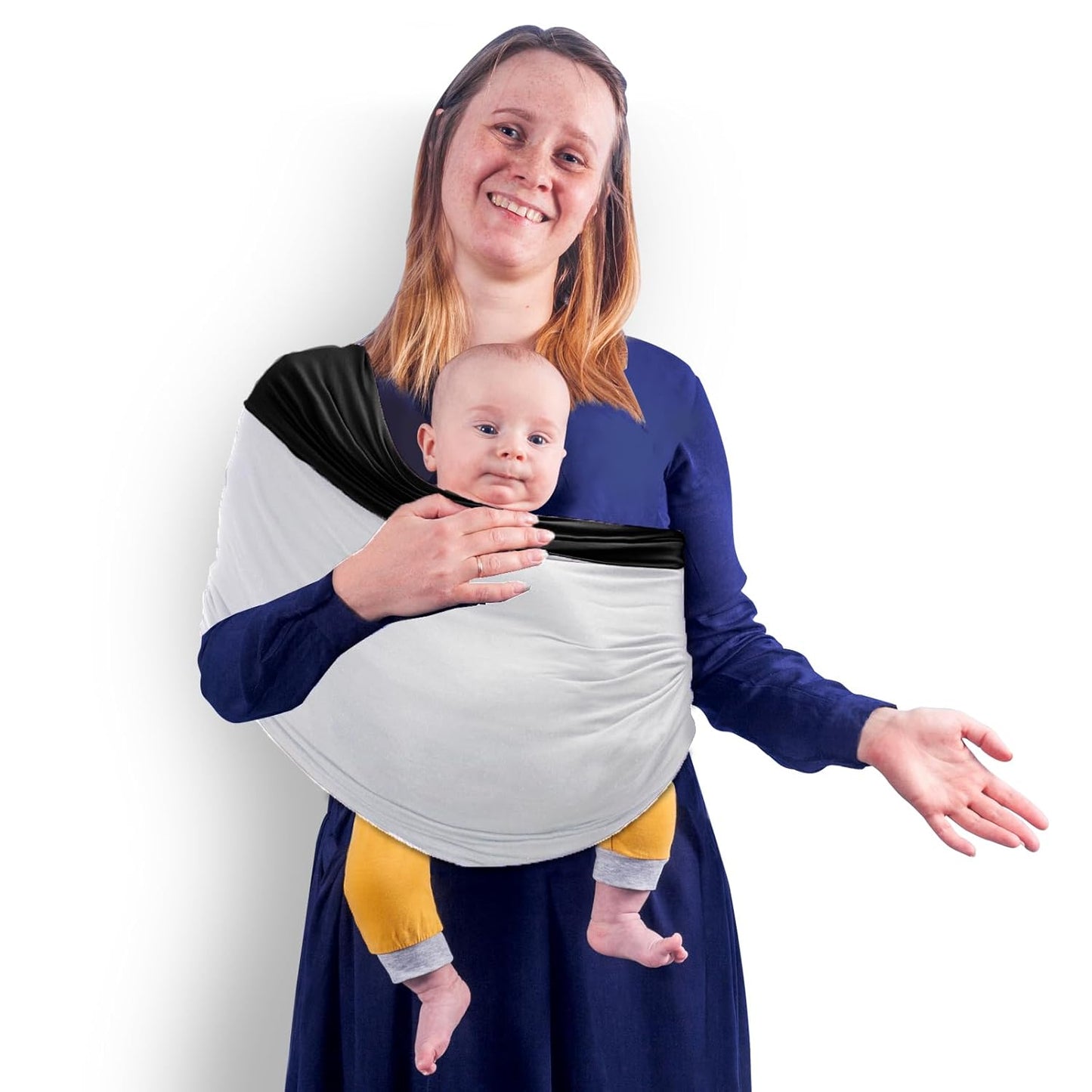TKKOK Baby Wrap Carrier, Unisex Baby Carrier, Lightweight & Ultra Soft, Easy to Wear Baby Wrap, Perfect for Newborn Toddlers