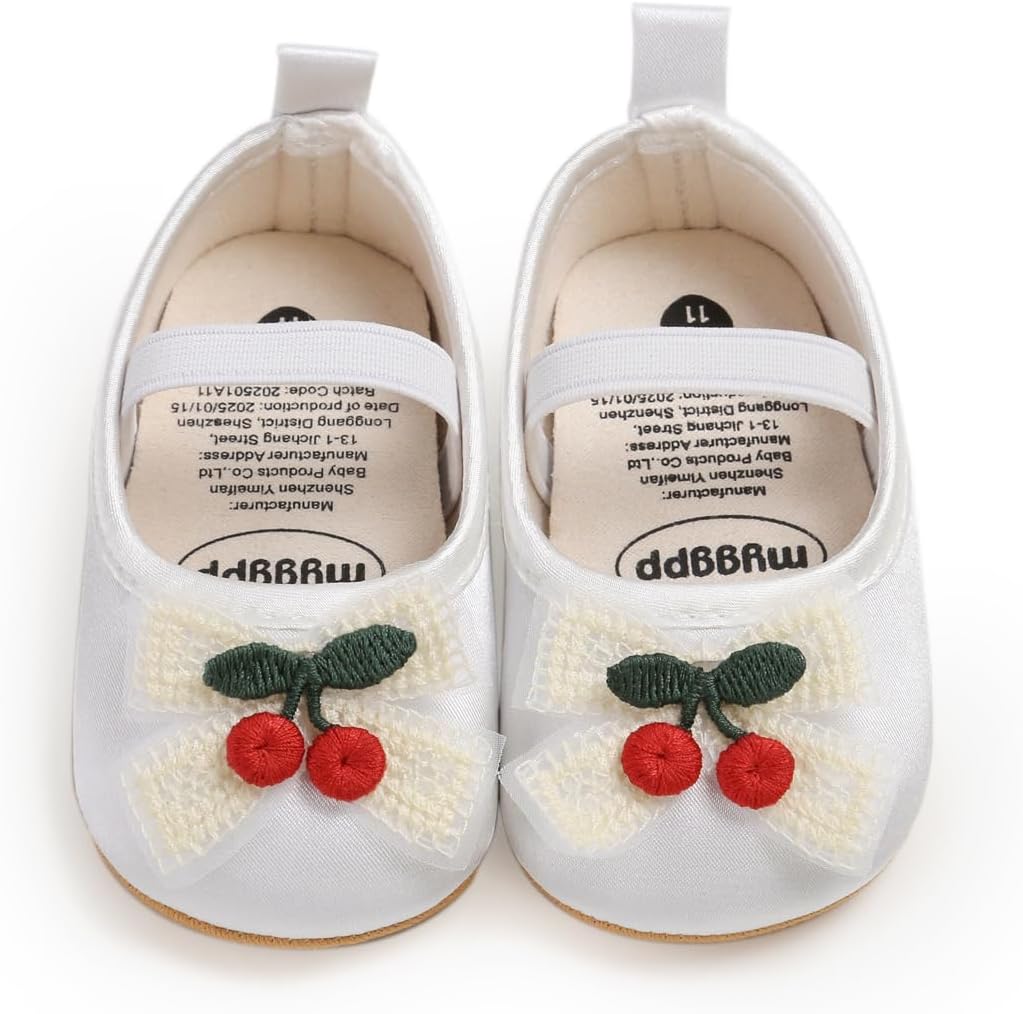 Baby Shoes Mary Jane Flats Non Slip Soft Sole Infant Toddler Sneakers First Walkers Party Christmas Dress Shoes