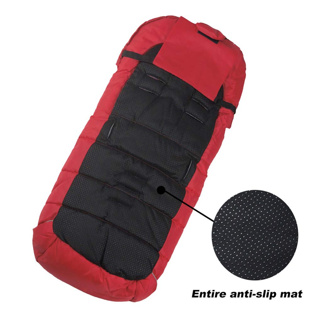 Waterproof Anti-Kick Footmuff for Stroller,350g Filling Anti-Freeze Stroller Bunting Bag Front Height Adjustable,Foot Area Opens Stroller Footmuff