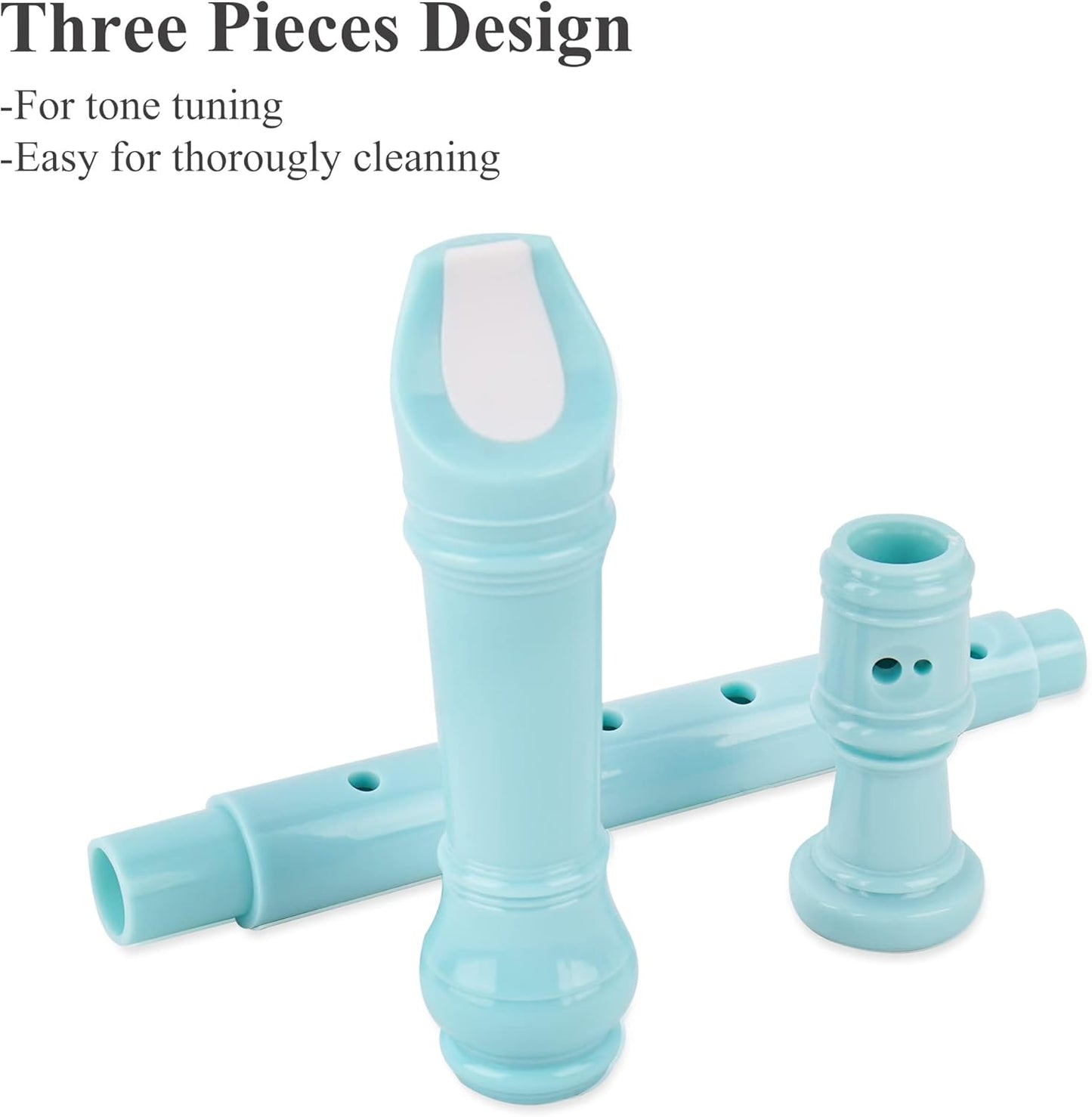 Recorder Instrument for Beginner Kids Adults,8-Hole Soprano Descant Recorder Music Flute with with Cleaning Rod & Leather Case For School Student Home Entertainment(2-Green Unicorn)