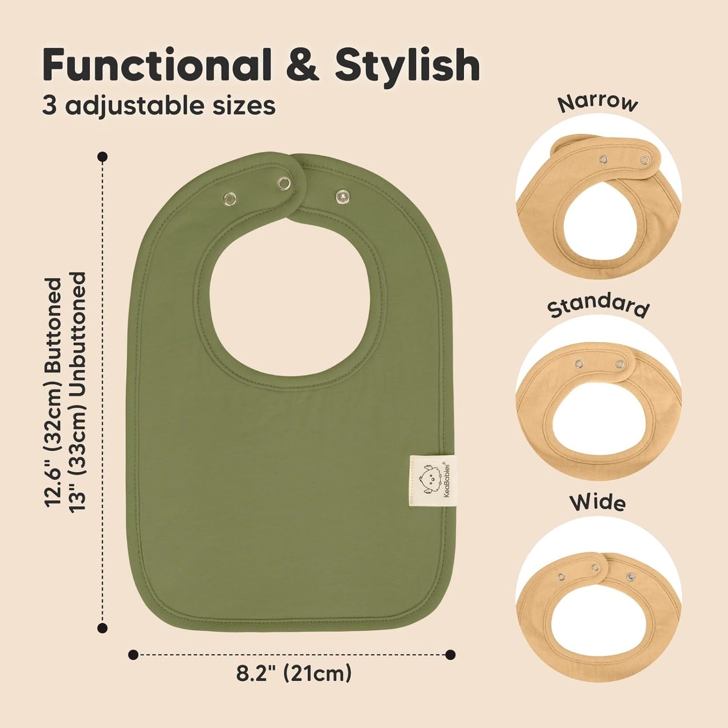 KeaBabies 8-Pack Organic Baby Bibs for Boys, Girls - Super Absorbent Cotton Drool Bibs for Baby Girl & Boy, Teething Toddler, Drooling Newborn, Ultra Soft & Machine Washable (Cruise)