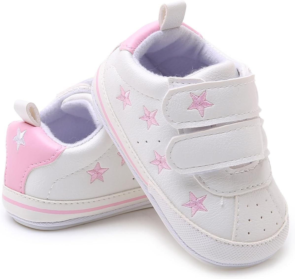 SOFMUO Baby Boys Girls High Top Ankle PU Leather Sneakers Soft Rubber Sole Infant Moccasins Newborn Oxford Loafers Anti-Slip Toddler Wedding Uniform Dress Shoes
