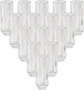 Serene Spaces Living Slim Clear Ribbed Glass Votive Holder, Decorative Centerpiece for Wedding, Christmas, Thanksgiving, Living Room, Home Décor, 2.25" Diameter & 6.25" Tall, Pack of 24