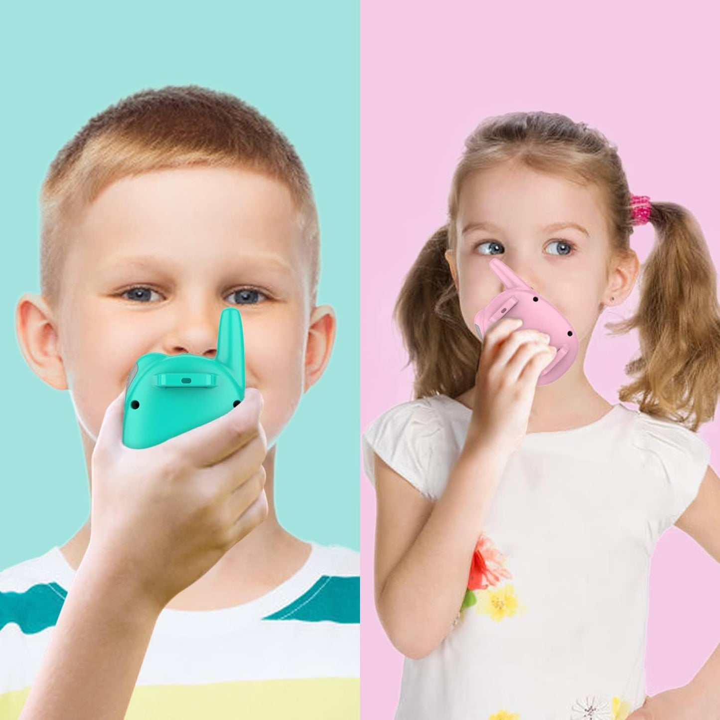 Walkie Talkies for Kids Rechargeable, Toys for 3+ Years Old Kids Walkie Talkies Rechargeable, Up to 2 Mile 2 Way Radio Birthday Toys for Girls And Boys, Pink