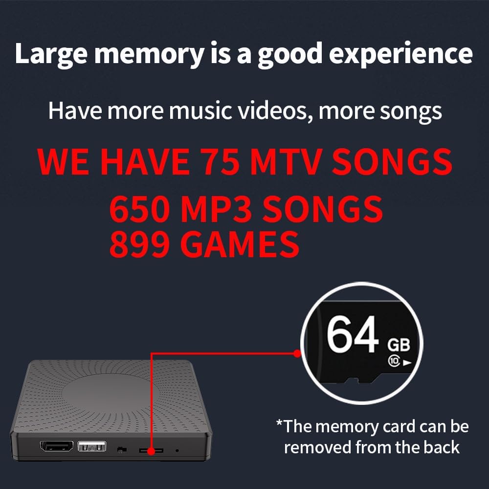 Music Dance Mat for Kids & Adults,Ideal for Fitness Dance Games,899 Games,64GB Memory Card,75 Music Videos,650 Songs.for TV use,Made of Premium Flannel,a Luxurious Gift for Children