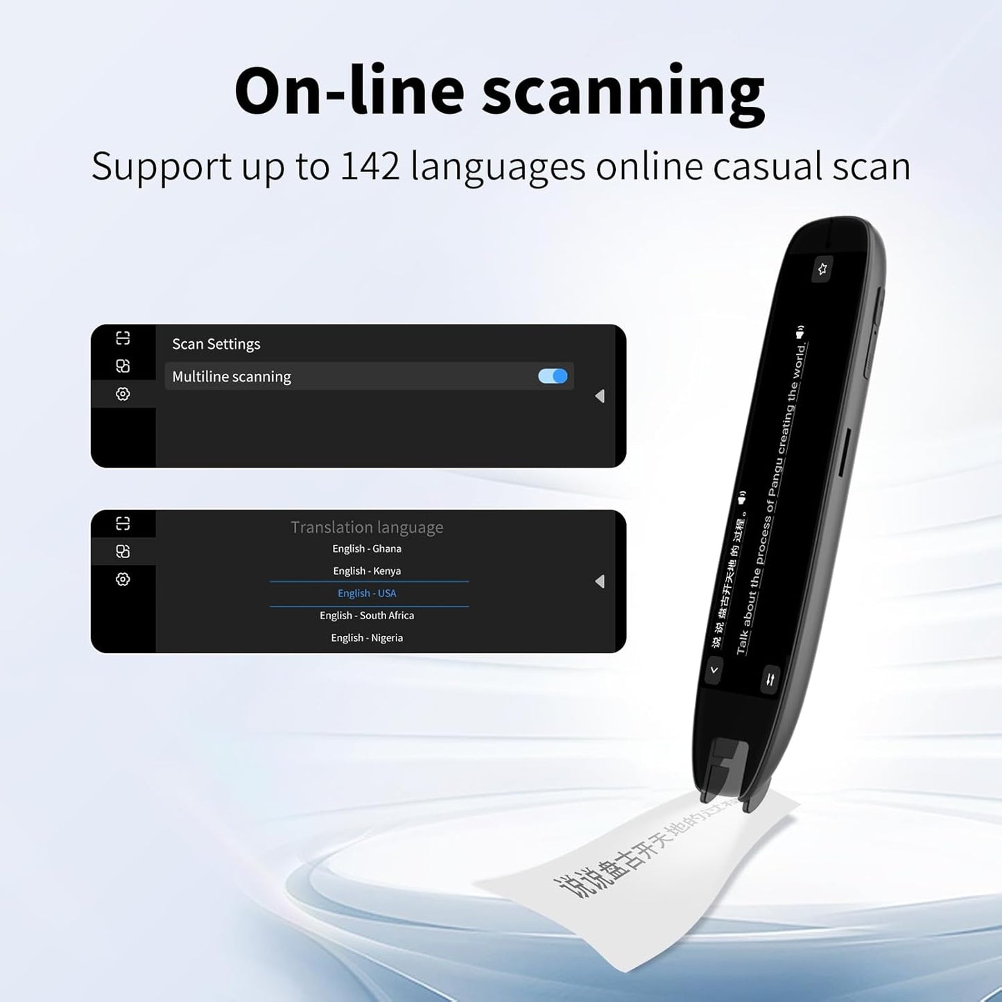 Translation Pen, 142 Language Translation Devices Translator Pen, Text Extract Pen, Pen Scanner for Travel Learning and Reading Disabilities Translation Pen