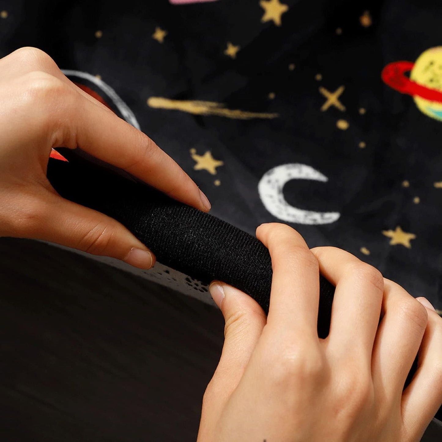 Loartee Coral Velvet Area Rug - 1" Thick Memory Foam Baby Play Mat, Washable Toddler Carpet, Home Decor for Living Room, Nursery, Kids Bedroom, Astral Black, 4'3"x6'3"