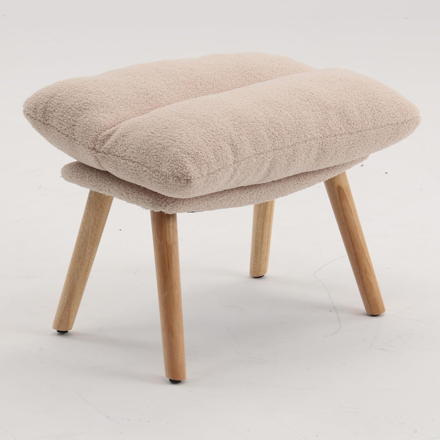 Boucle Accent Chair, Teddy Fabric Home Office Desk Chair No Wheels, Sherpa Furry Modern Dinging Chair, Living Room Bedroom Arm Chair, Girls Vanity Chair, Golden Finished, Light Camel