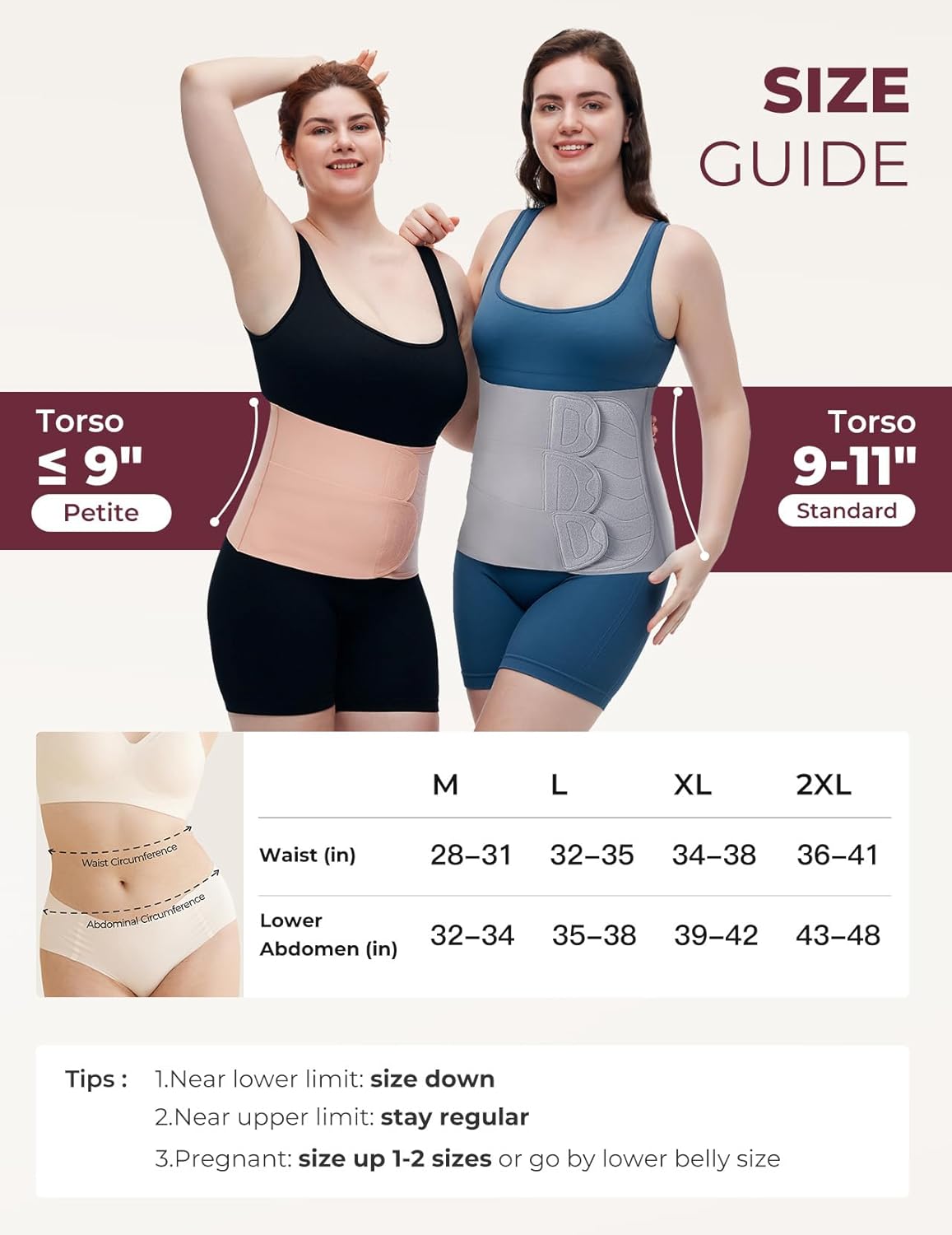 Momcozy Ergowrap Postpartum Belly Band for Natural and C-Section Recovery, Abdominal Binder with 3D Abdomen Lifting & Ergonomic Back Support, Seamless Belly Wrap Shapewear for Post Surgery Recovery