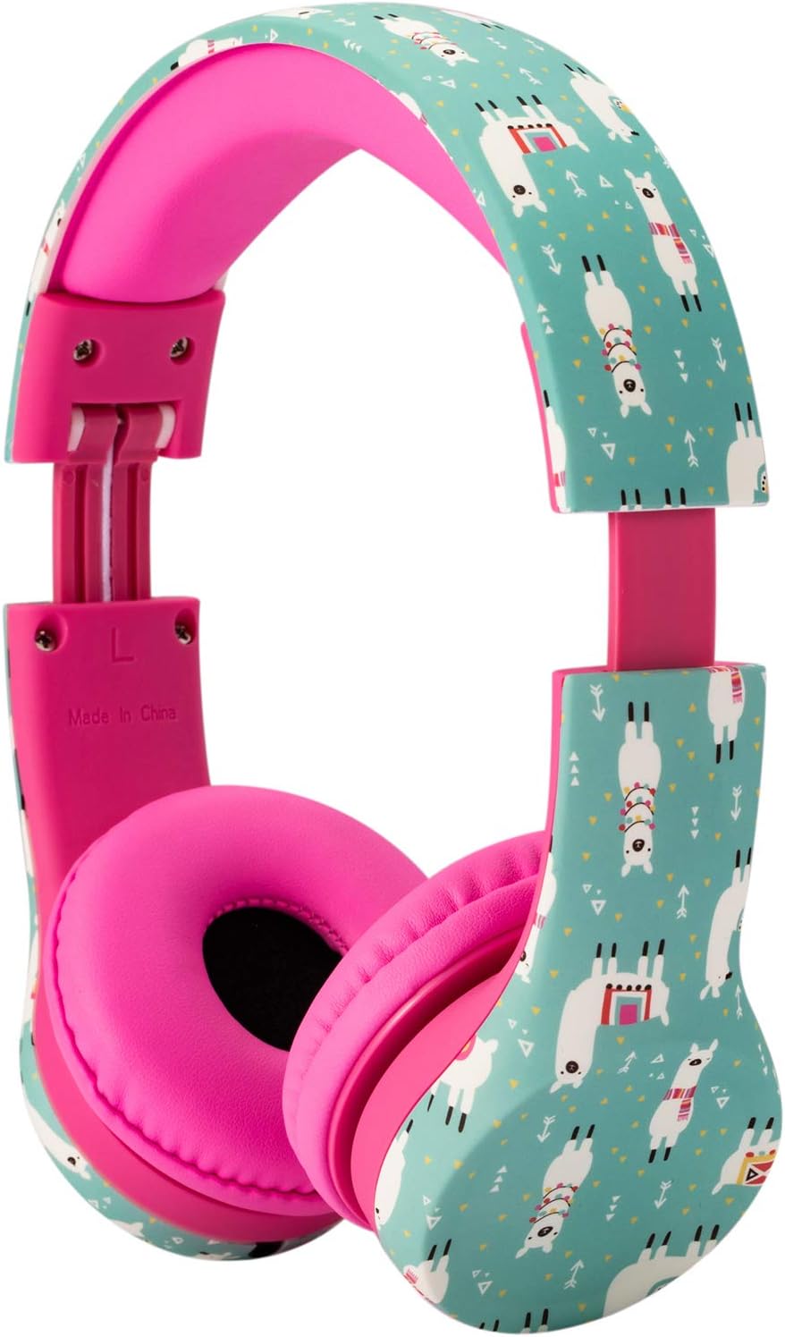 Snug Play+ Kids Headphones – Volume Limited 93dB for Safe Listening – Foldable, Durable Headphones for Toddlers, Boys & Girls – Tangle-Free Cord – Ideal for Travel, School, Tablets - Llamas