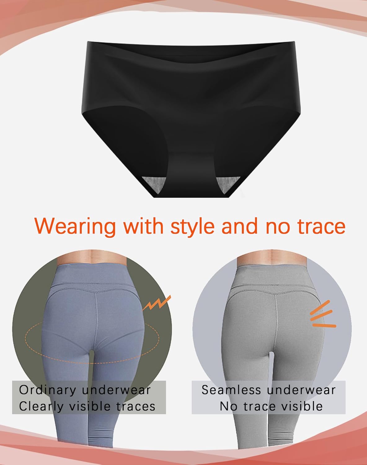 Finihen Teen Girls Underwear Seamless Big Girls Panties No Show Multipack.