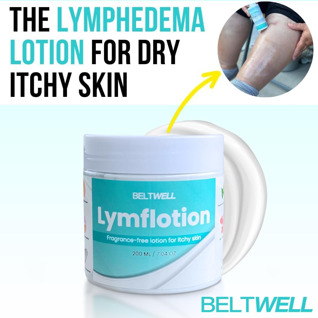 Beltwell® Fragrance-Free Anti-Itch Lotion for Swollen Legs, Dry & Sensitive Skin Relief – Non-Greasy Moisturizer for Itchy Skin, Lymphedema, Diabetes, Eczema, Cracked Feet & Arms – 200ml