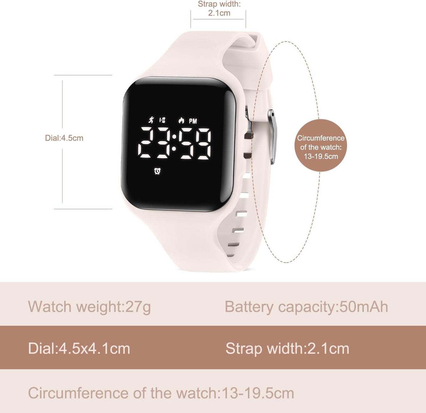 Kids Watches for Girls Boys Digital Sport Watch with Step Counter Pedometer Vibration Alarm Clock, No App Waterproof Fitness Tracker Kids Watch Boys Girls Teens Students Ages 5-16