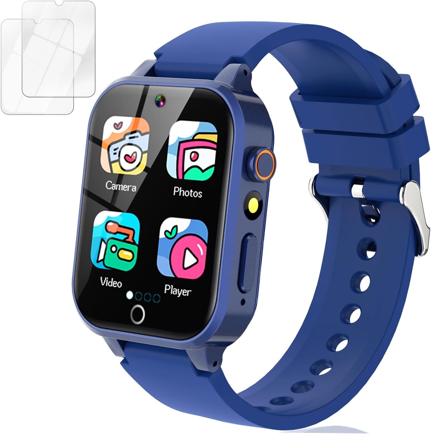 Vakzovy Smart Watch for Kids with 26 Puzzle Games HD Camera MP3 Player Audiobook Video Pedometer Habit Tracking Learn Card Flashlight Kids Smart Watch Boys Gift for 5-12 Year Old Boys Toys