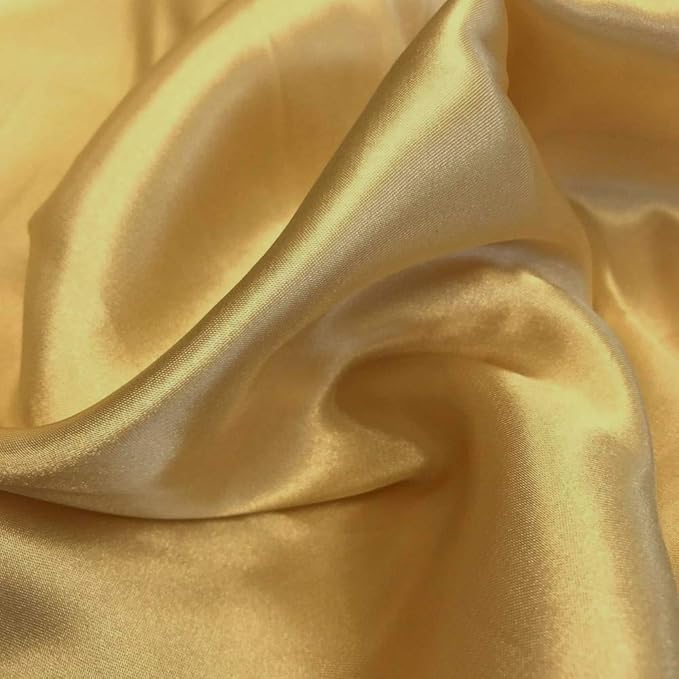 MDS Pack of 150 PCS Satin Chair Sashes Charmeuse Sateen Dining Chair Bows Ribbon Ties Back Sash for Wedding Party Birthday Home Hotel Restaurant Banquet Decoration (7 x 108 Inch, Gold)