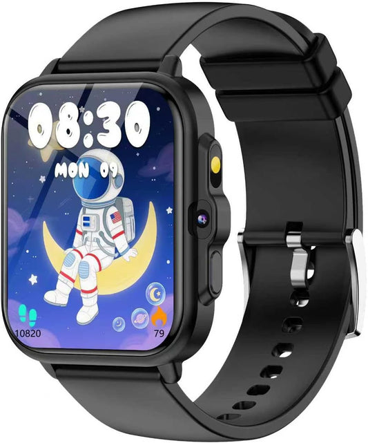 Smart Watch for Kids, 1.85" Fitness Tracker Pedometer Watch, Health, Sleep Monitor, Puzzle Games, Alarm Clock, Camera, Music Player, Torchlight, Activity, Gift Toys for 4 - 13 Years Old Boys and Girls