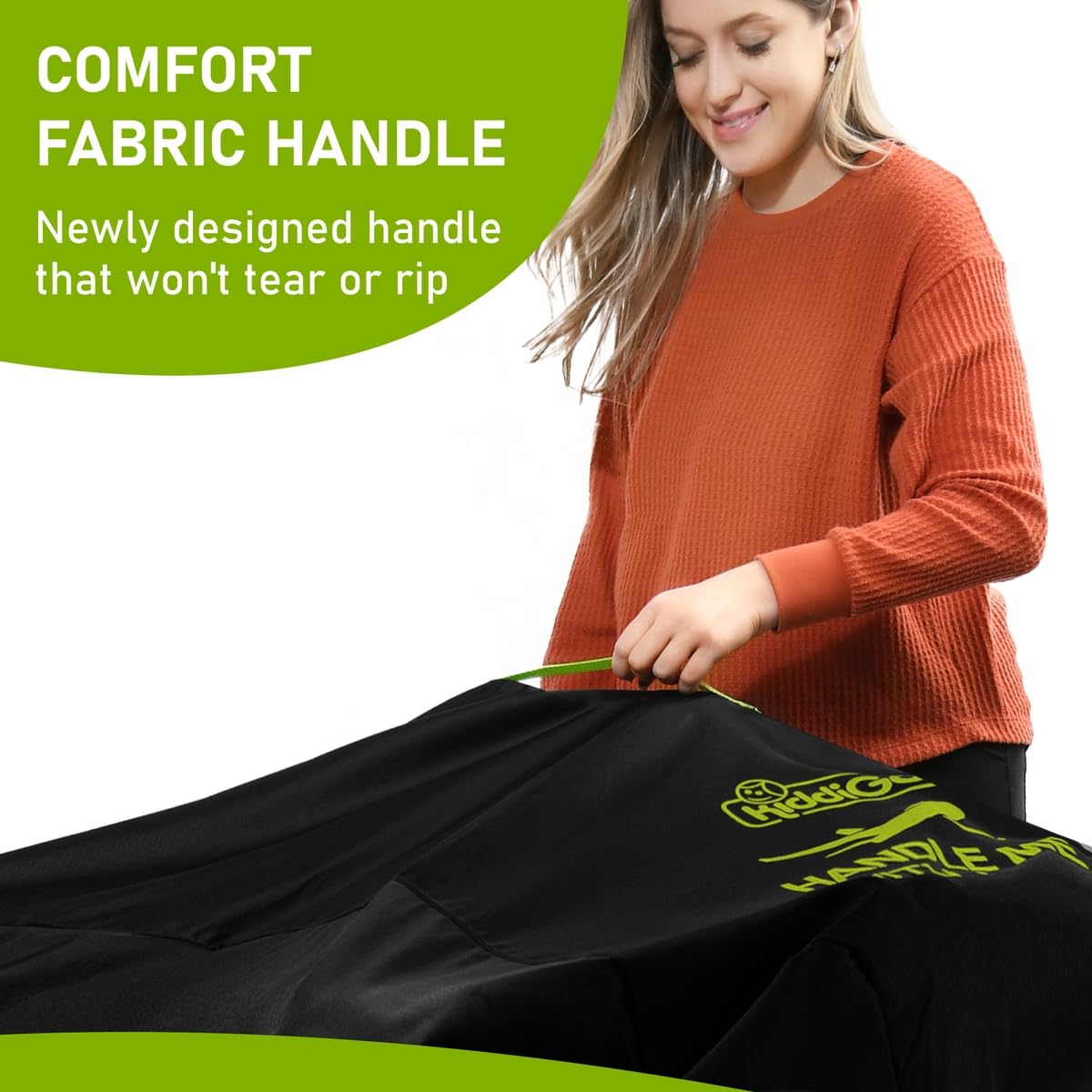 Travel Stroller Bag for Airplane, Black and Green, 47" H x 24" W x 15" D, Fits Most Large, Single, Double, Jogging Strollers,Waterproof, Heavy-Duty Protection, Easy-to-Carry Design