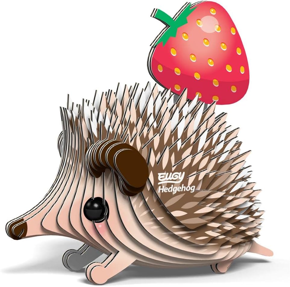 Eugy Hedgehog 3D Puzzle, 24 Piece Eco-Friendly Educational Toy Puzzles for Boys, Girls & Kids Ages 6+