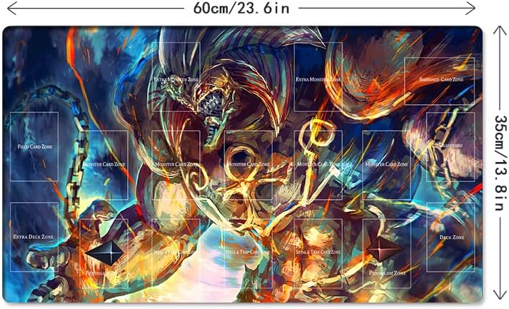 New Mlikemat Playmat Exodia TCG CCG OCG Trading Card Game Mat with Zones + Free Bag (ZD039-758-A)