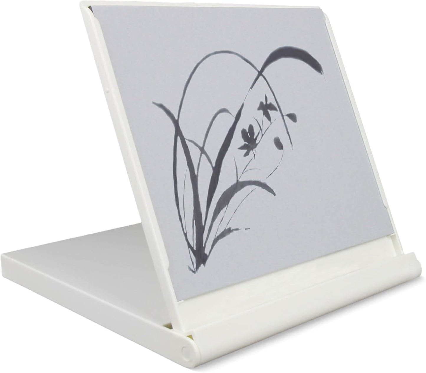 Mini Buddha Board Art Set: Water Drawing Writing Board w/Mini Water Brush for Mindfulness & Meditation – Inkless Zen Based Drawing Board, Painting & Art Supplies, Ideal Relaxation Gift (5”x5” White)
