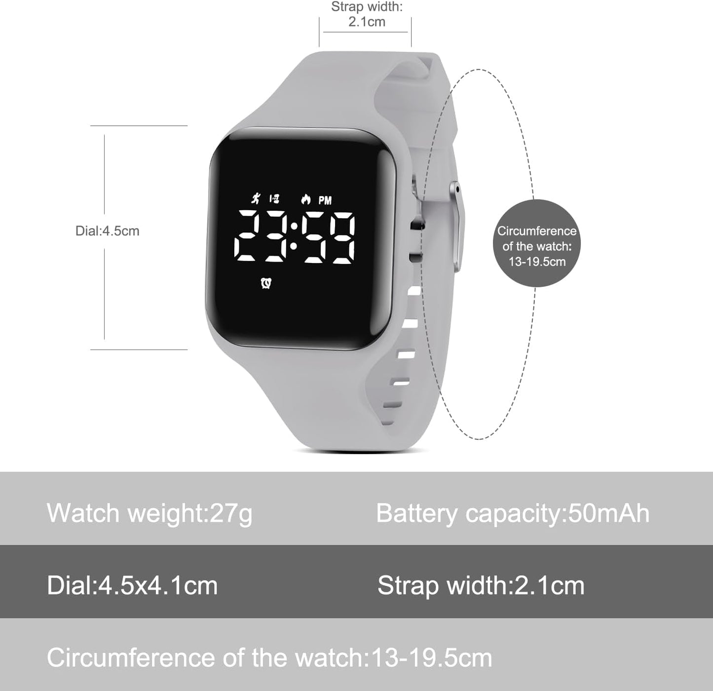 Kids Watches for Girls Boys Digital Sport Watch with Step Counter Pedometer Vibration Alarm Clock, No App Waterproof Fitness Tracker Kids Watch Boys Girls Teens Students Ages 5-16