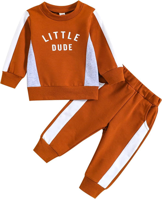 Baby Boy Clothes Fall 6 12 18 24 Months Football Long Sleeve Pullover Tops & Pant Sets Toddler Winter Outfits