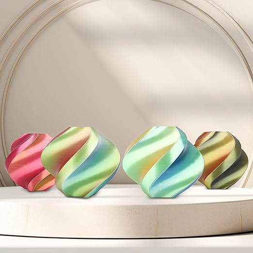 Silk PLA Filament 1.75mm Red Gold Purple Triple Color PLA 3D Printer Filament 3 in 1 Coextrusion 1KG Spool(2.2lbs) 3D Printing Filament Dimensional Accuracy +/- 0.03mm