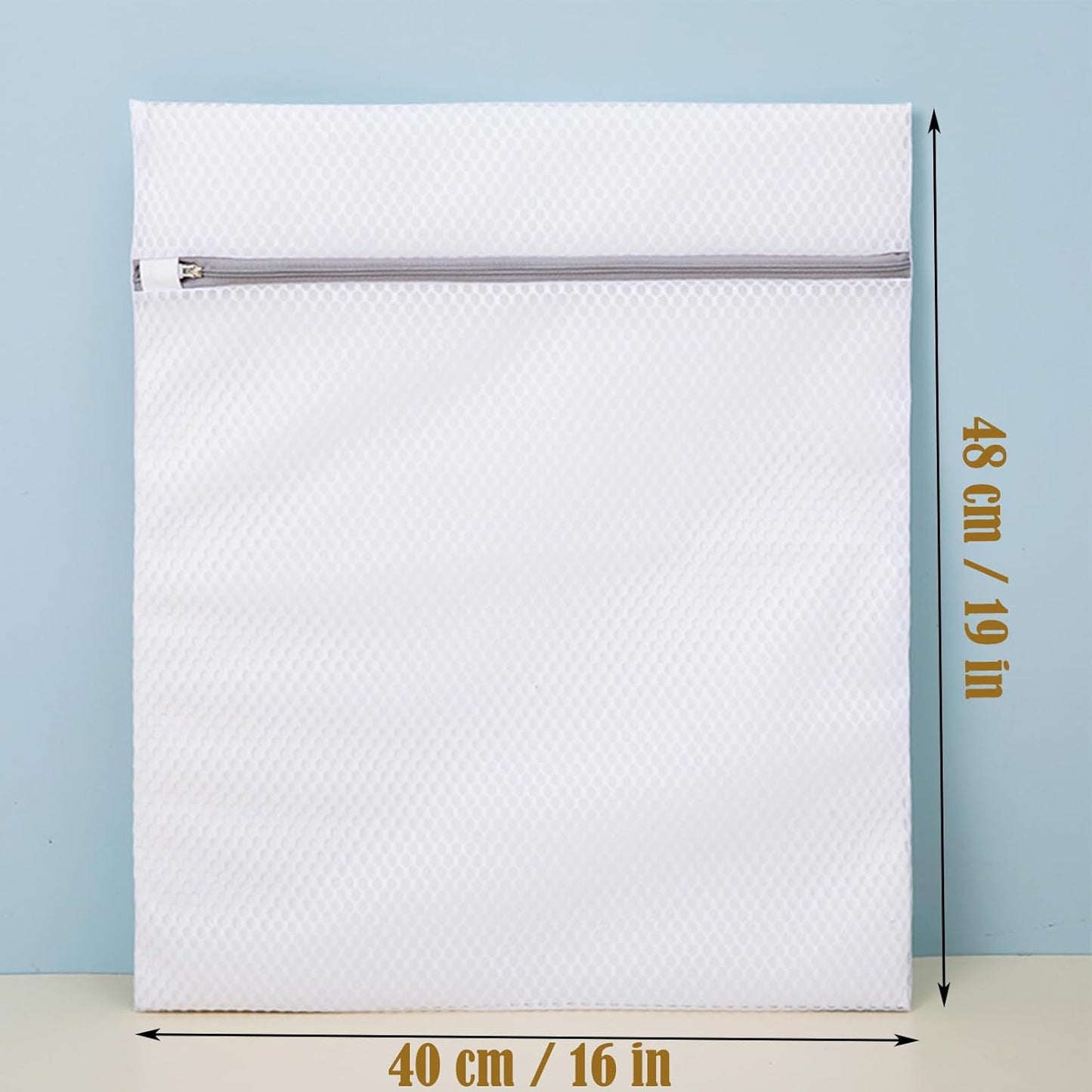 PrettyCare 3 Large (16x19inch) Mesh Laundry Bags for Delicates, Durable Honeycomb Wash Bags with Premium Zippers - Laundry Essentials Mesh Bags for Lingerie, Bras, Socks, Sweater, Travel & Organizing