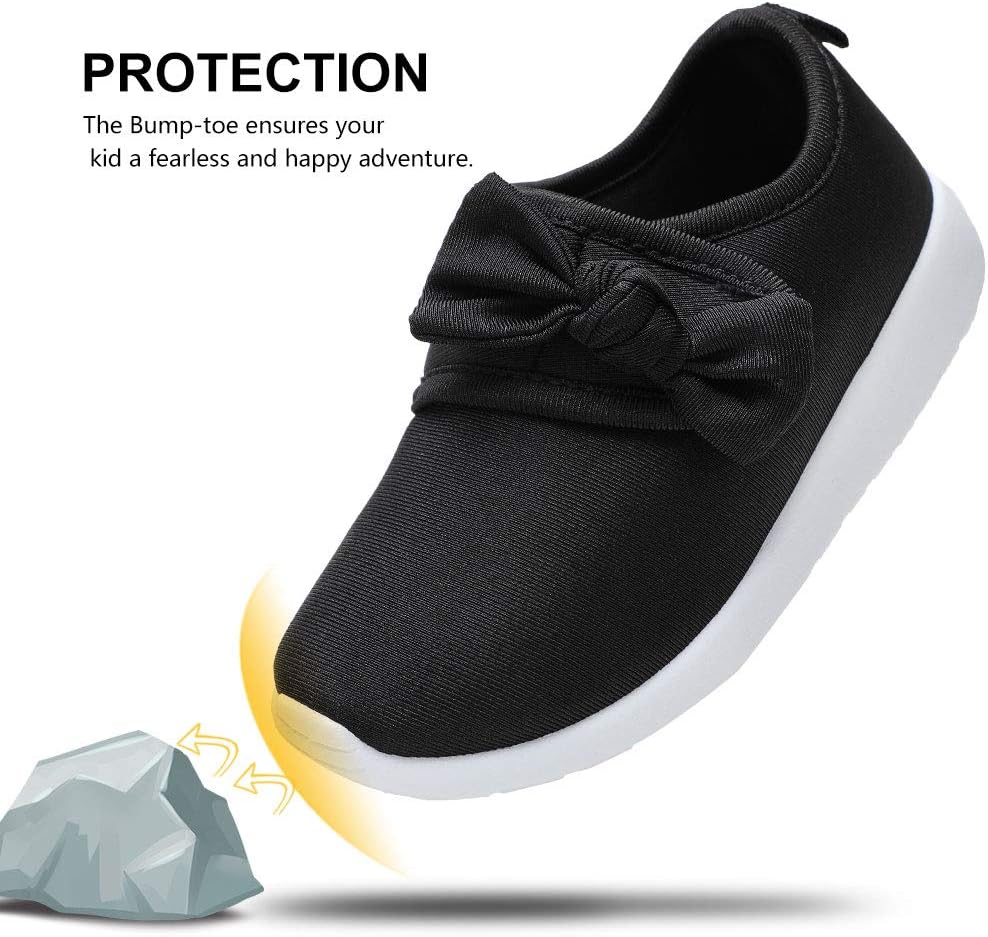 nerteo Toddler Girl Shoes Lightweight Slip On Sneakers for Kids