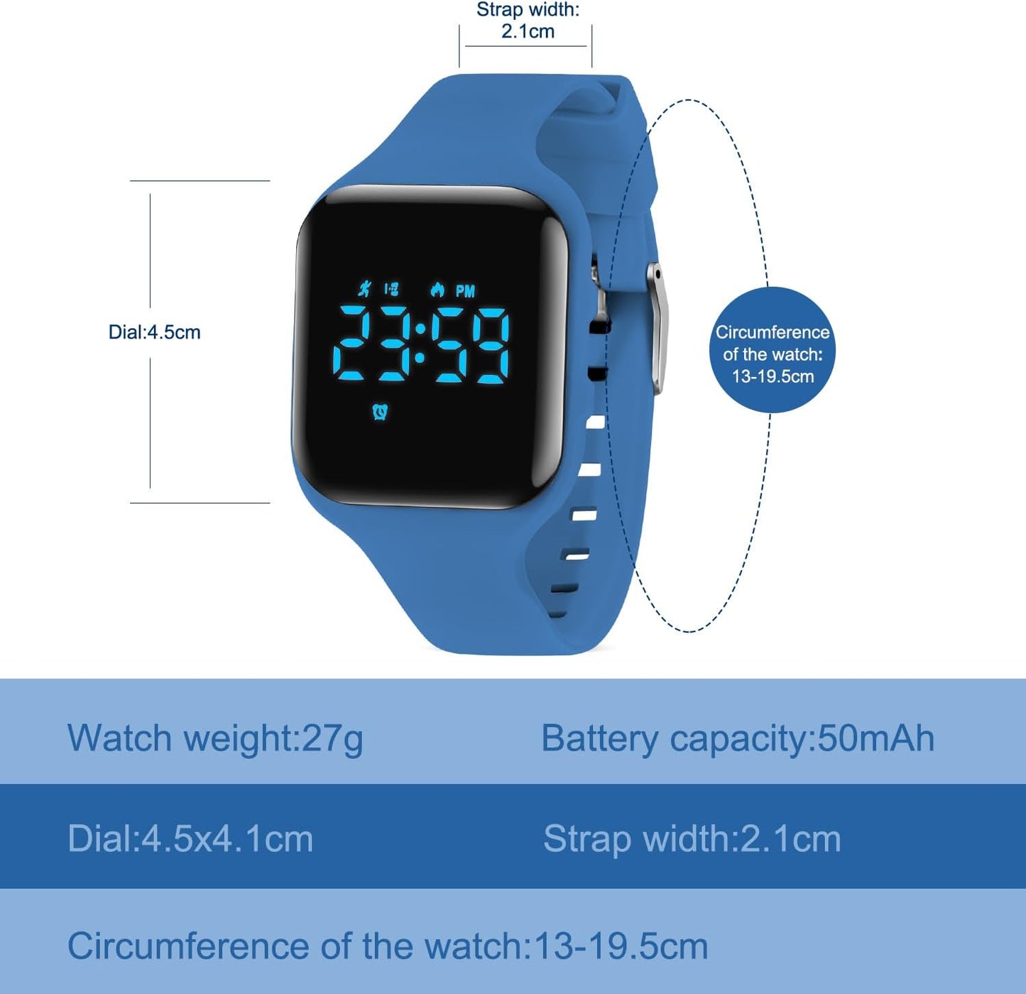 Kids Watches for Girls Boys Digital Sport Watch with Step Counter Pedometer Vibration Alarm Clock, No App Waterproof Fitness Tracker Kids Watch Boys Girls Teens Students Ages 5-16