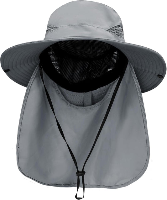 PFFY Sun Bucket Hats for Men Women 3” Wide Brim UPF 50+ Fishing & Beach Hat