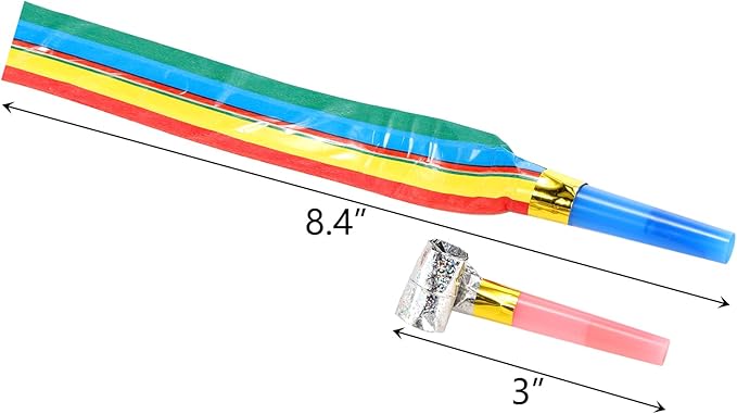 Hedume 200 Pieces Party Blower, Noisemakers Blowouts Whistles, Colorful Birthday Noisemakers, Party Horns Party Whistles New Years Party Noisemakers, Blowouts Noisemakers Funny Party Blowouts Blowers