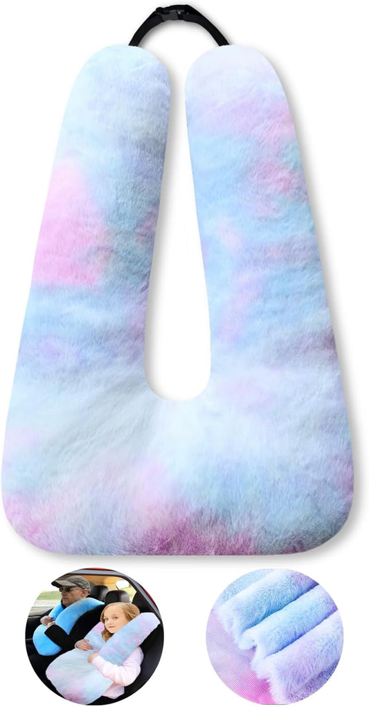 Travel Pillow Car Pillow Kid Car Sleeping The Sleeping Aid for Adults and Kids on Road Trips Kids Travel Pillow Colorful Blue