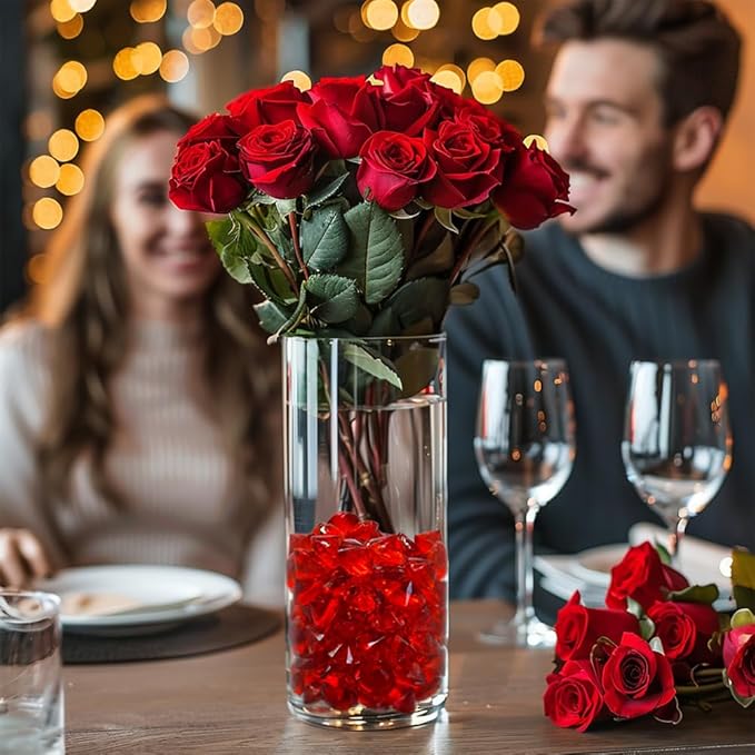 250 PCS Red Acrylic Diamonds Pirate Gems 20 mm,Table Scatter,Wedding Centerpieces,Party Confetti,Fall Decoration,Home Accents Vase Fillers,Arts Crafts,Treasure Chest Hunt Gemstones