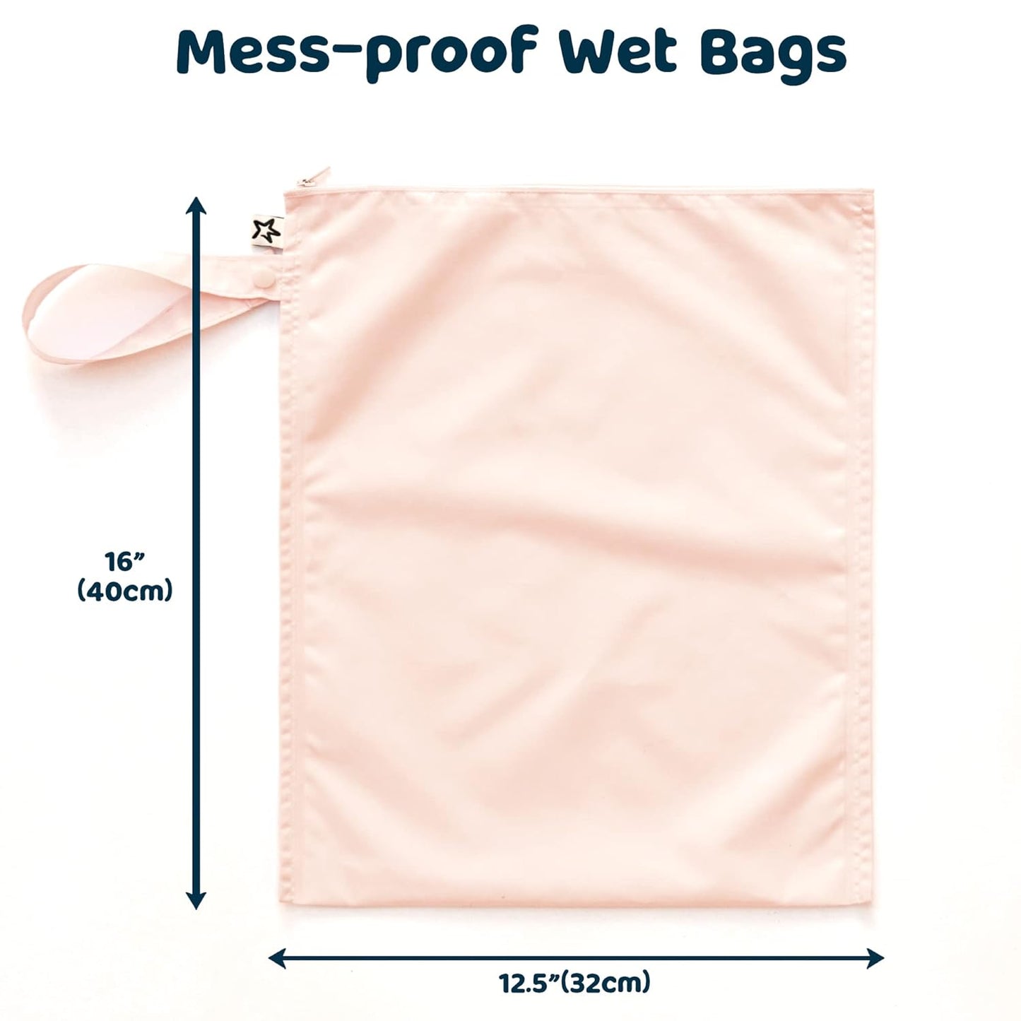 Tiny Twinkle Mess proof Waterproof Wet Dry Bag,2pk Reusable Wet Bags for Swimsuits&Baby Clothes,Leakproof Wet Bag,Waterproof Bag for Travel&Diaper bag,Wet Bags for Baby (Rose, Burgundy)