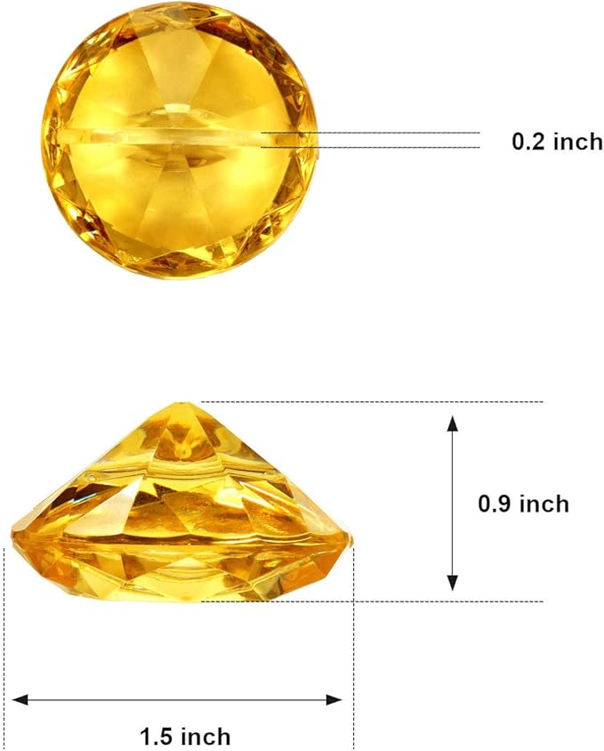 Boao 24 Pack Diamond Place Card Holders Acrylic Table Number Holder Card Stands Crystal Diamond Party Decorations Favor for Weddings Home Table(Gold)