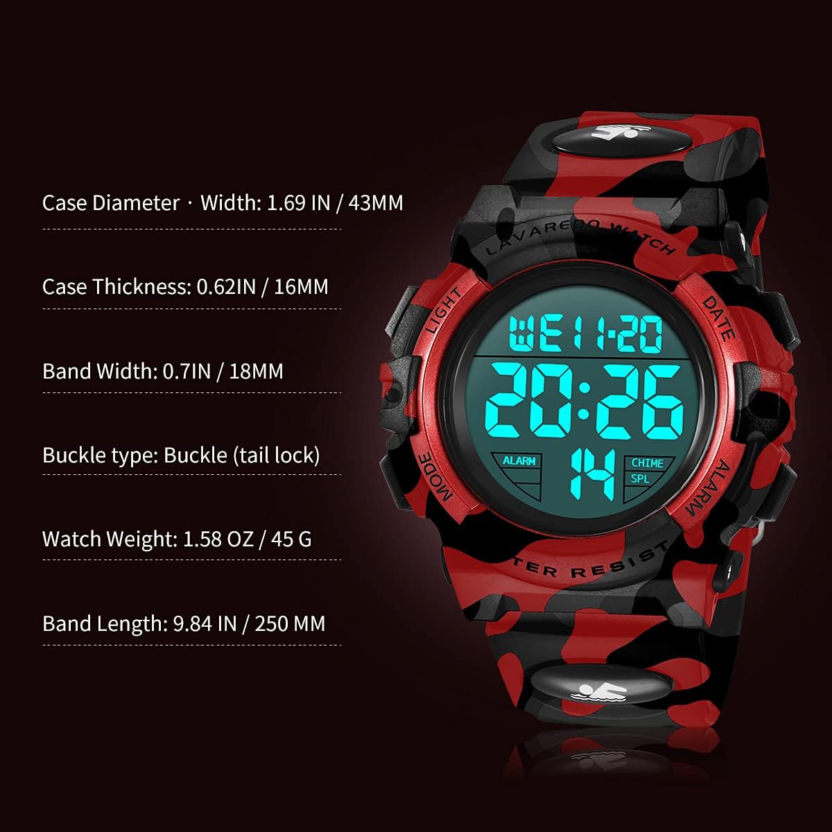 Kids Watch,Boys Watch for 3-15 Year Old Boys,Digital Sport Outdoor Multifunctional Chronograph LED 50 M Waterproof Alarm Calendar Analog Watch for Children with Silicone Band,Kids Gift