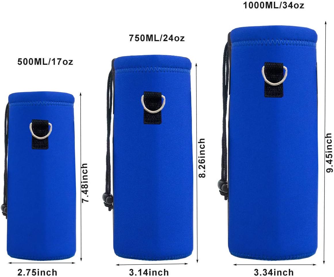 AUPET Water Bottle Bag Carrier,24oz/32oz Insulated Neoprene bottle Sling Holder Case Pouch Cover for 1000ML/750ML Bottles with Shoulder Strap for walking