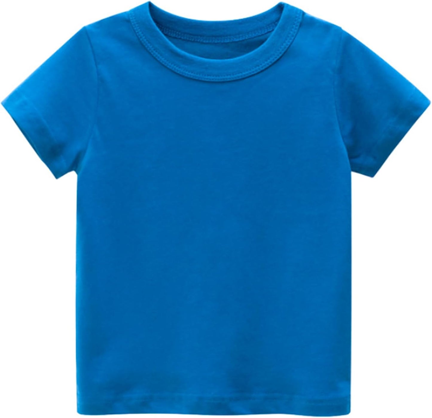 4-Pack Toddler Boys T-Shirts Solid Color Short Sleeve Tees Summer Crewneck Tops