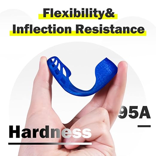 Geeetech TPU Filament 1.75mm, Shore 95A Flexible 3D Printer Filament with High Elasticity, 1KG (2.2lbs) Spool, Dimensional Accuracy ±0.03mm, Fits Most FDM Printers, Clear Blue